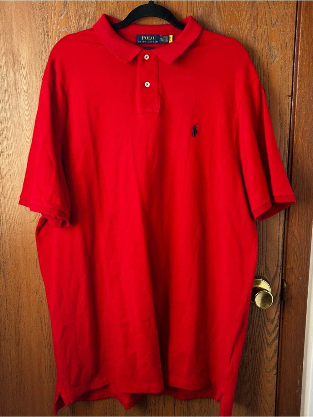 Polo Ralph Lauren Mens Red Polo Shirt - Size 2XL Short Sleeve Cotton